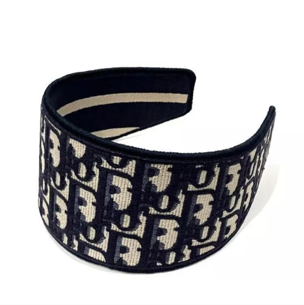 Dior Navy and Cream Headband - Picture 3 of 5